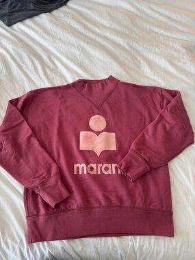 Isabel Marant Burgundy Sweatshirt with Pink Logo